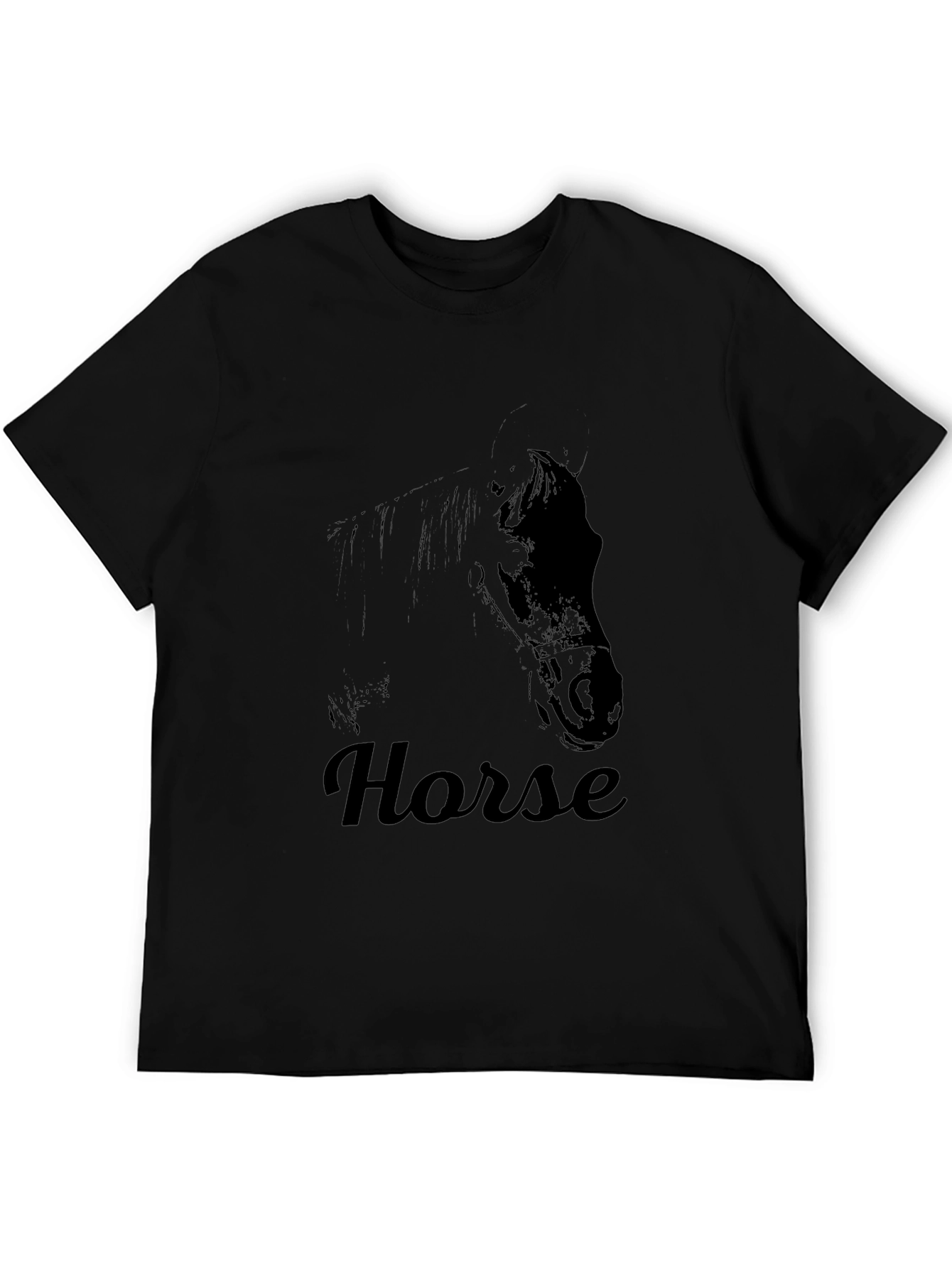 Black Horse Graphic Tee - Soft & Stylish