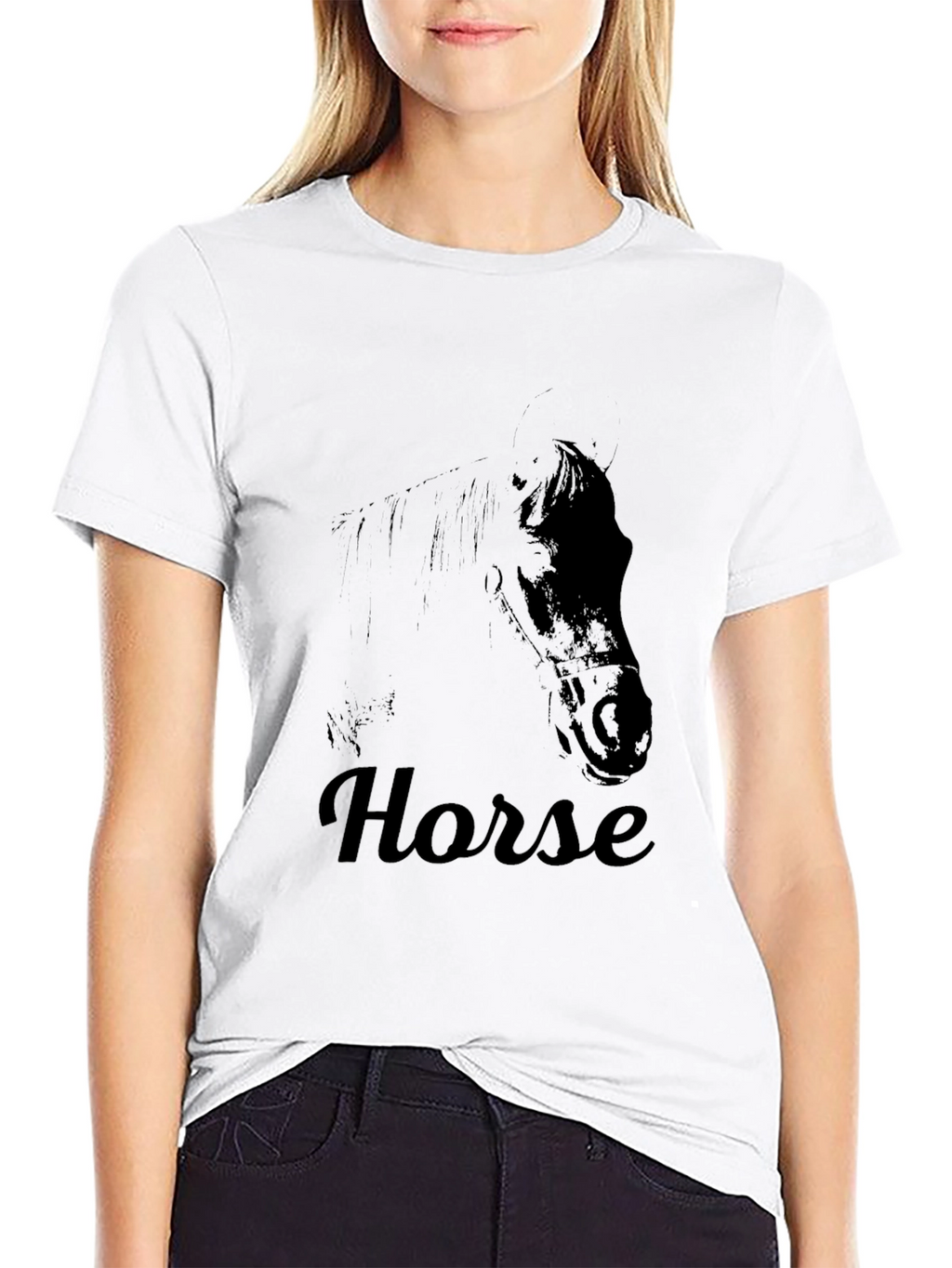 Black Horse Graphic Tee - Soft & Stylish