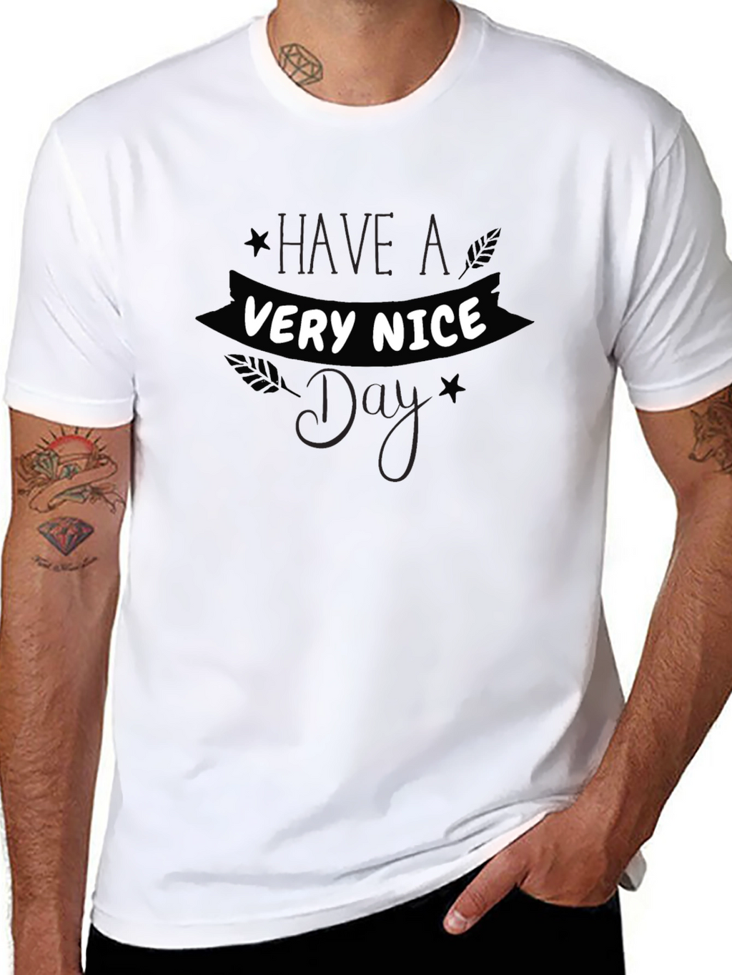 Have A Very Nice Day Black Tee