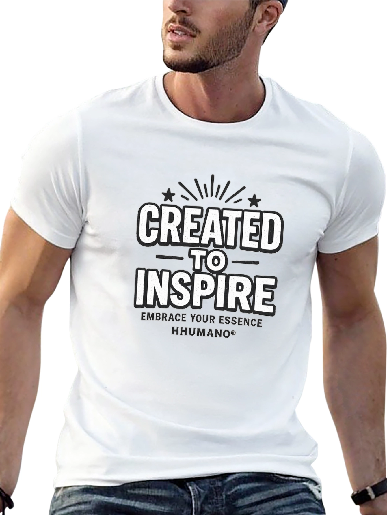 Created to Inspire Black T-Shirt | HHUMANO