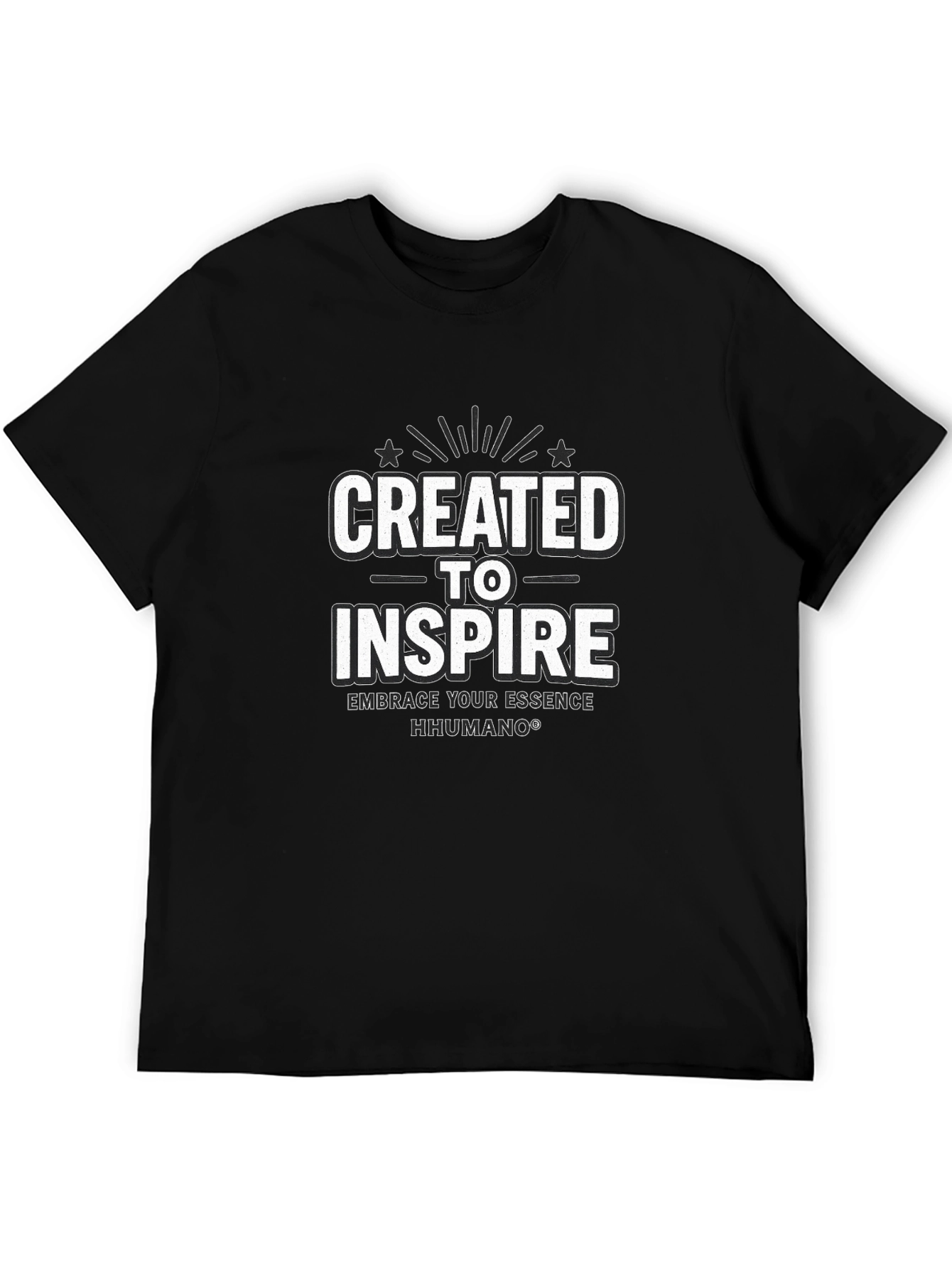 Created to Inspire Black T-Shirt | HHUMANO