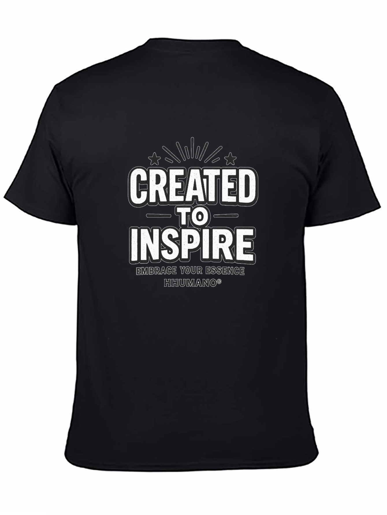 Created to Inspire Black T-Shirt | HHUMANO