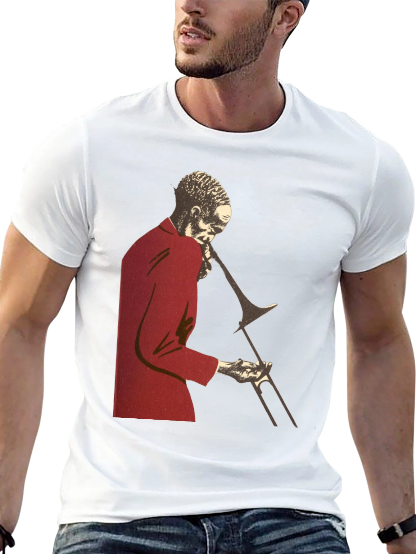 Jazz Trombone Player T-Shirt - Black
