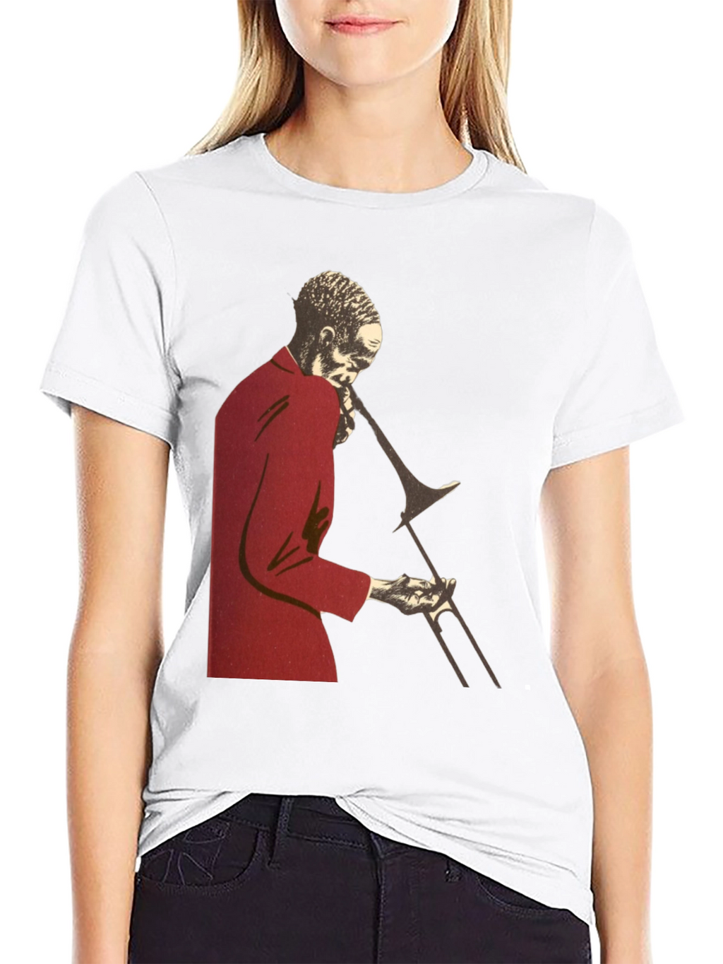 Jazz Trombone Player T-Shirt - Black