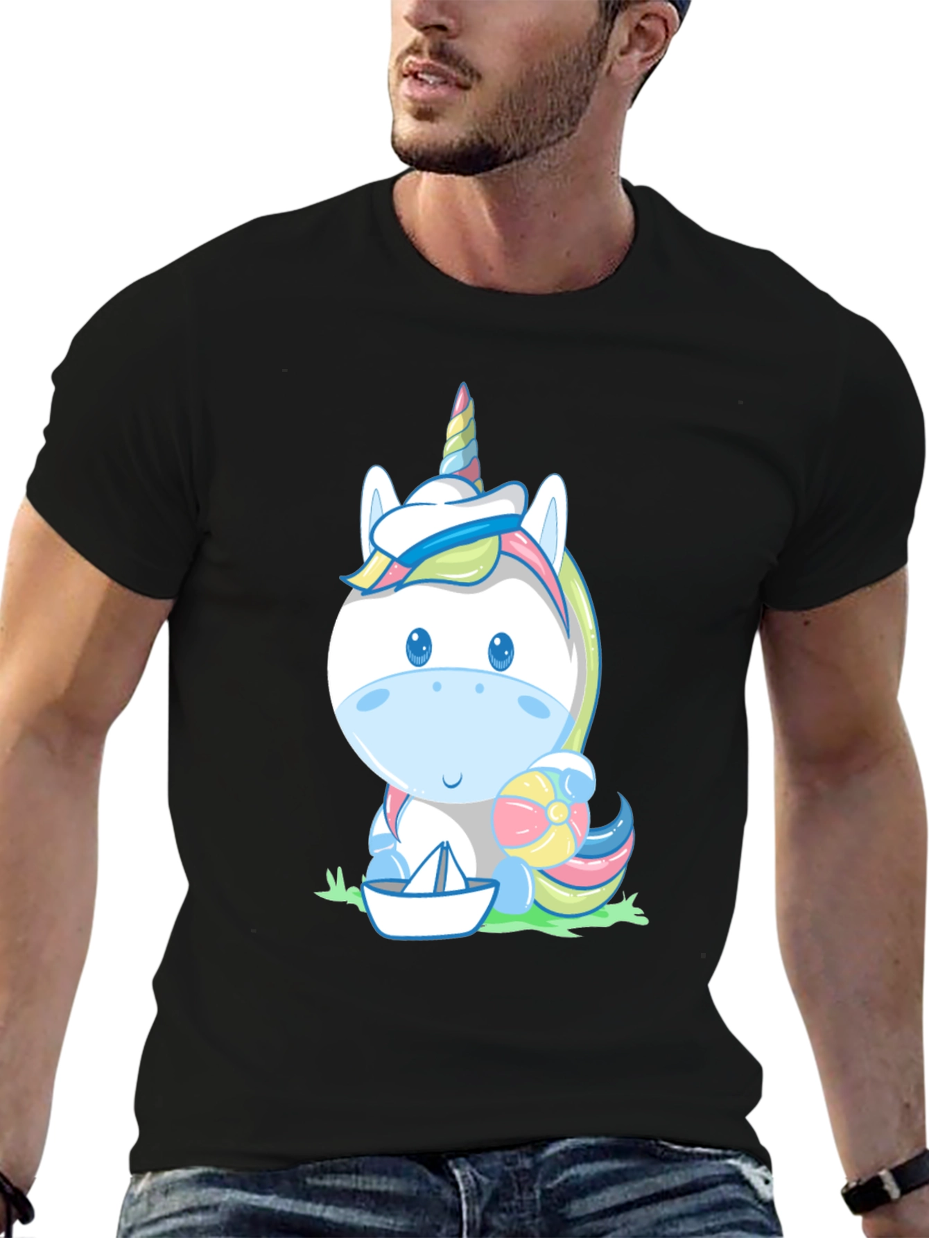 Unicorn Beach T-Shirt - Cute Cartoon Tee