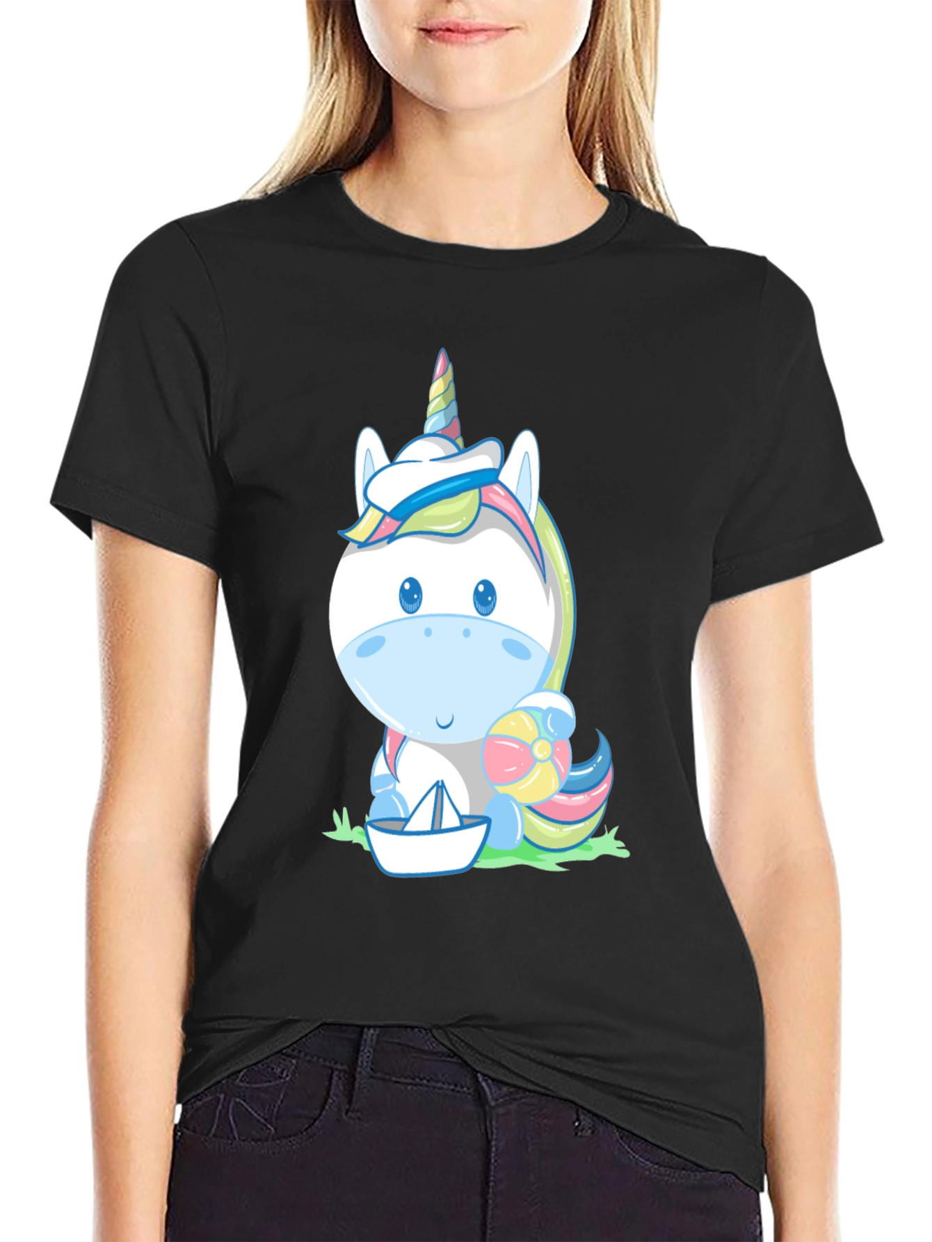 Unicorn Beach T-Shirt - Cute Cartoon Tee