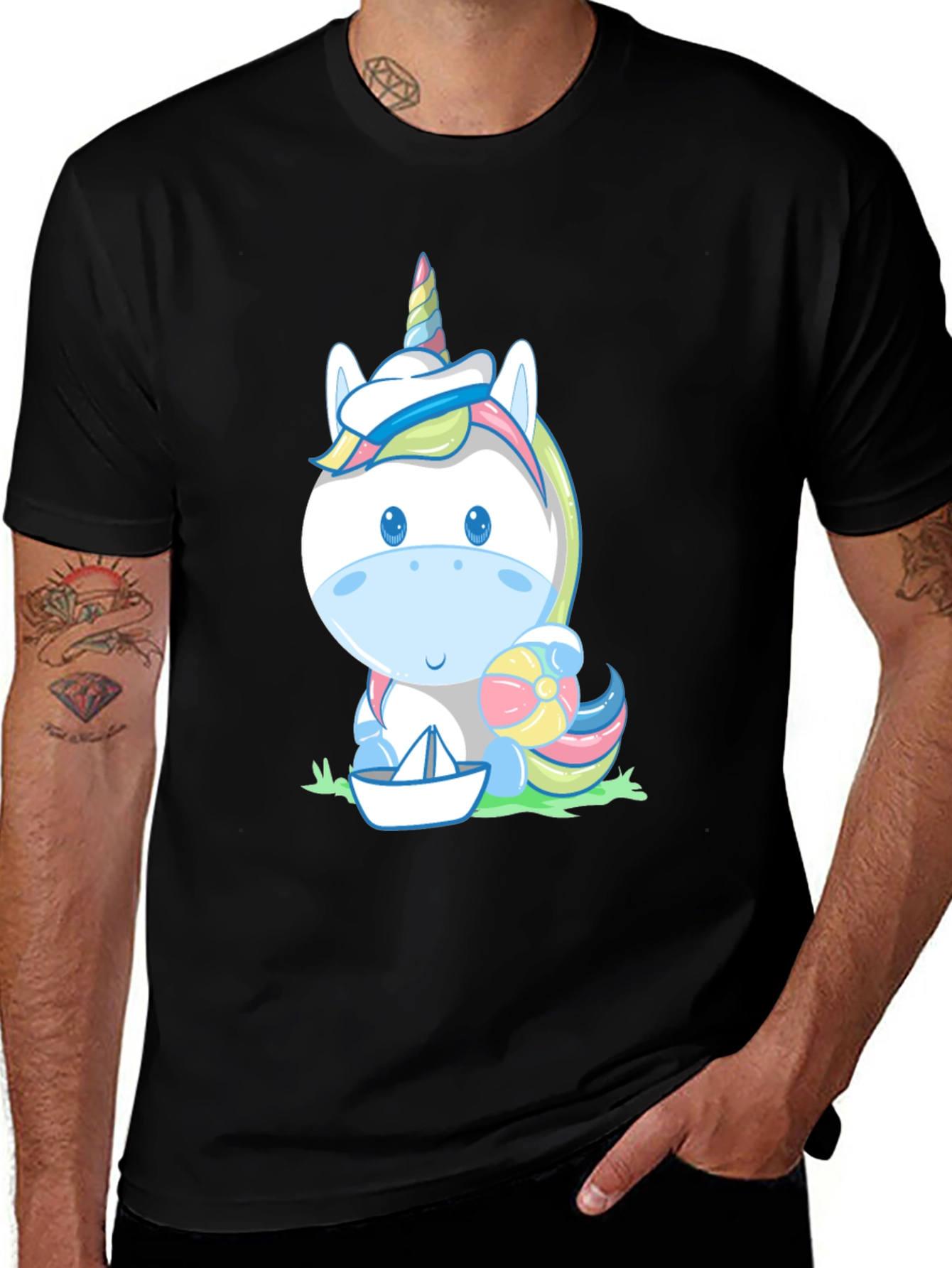 Unicorn Beach T-Shirt - Cute Cartoon Tee