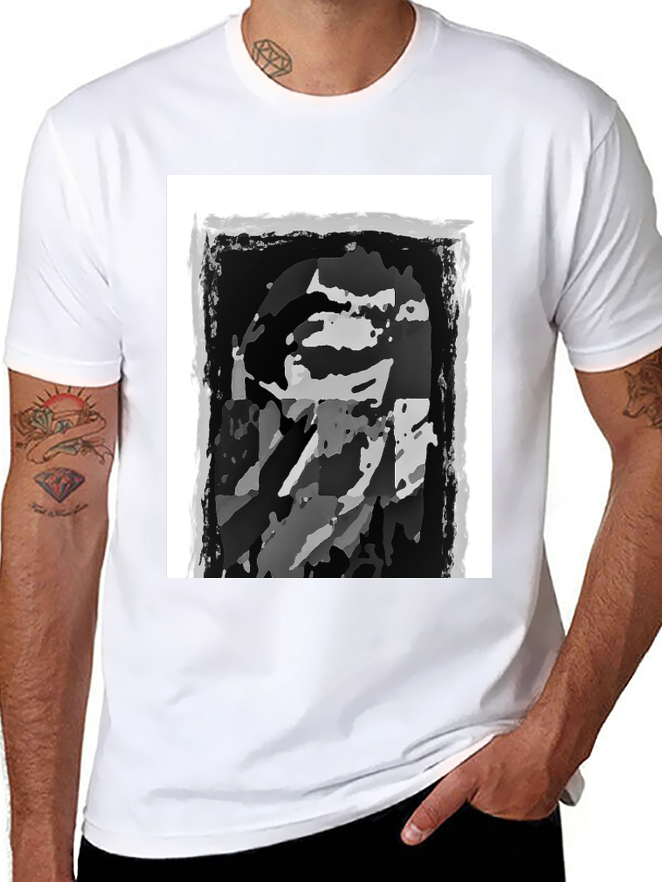Monochrome Graphic Print Tee