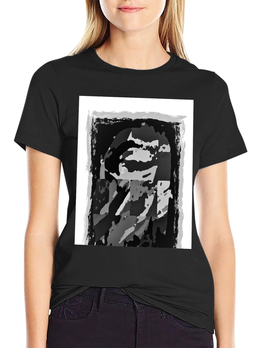 Monochrome Graphic Print Tee