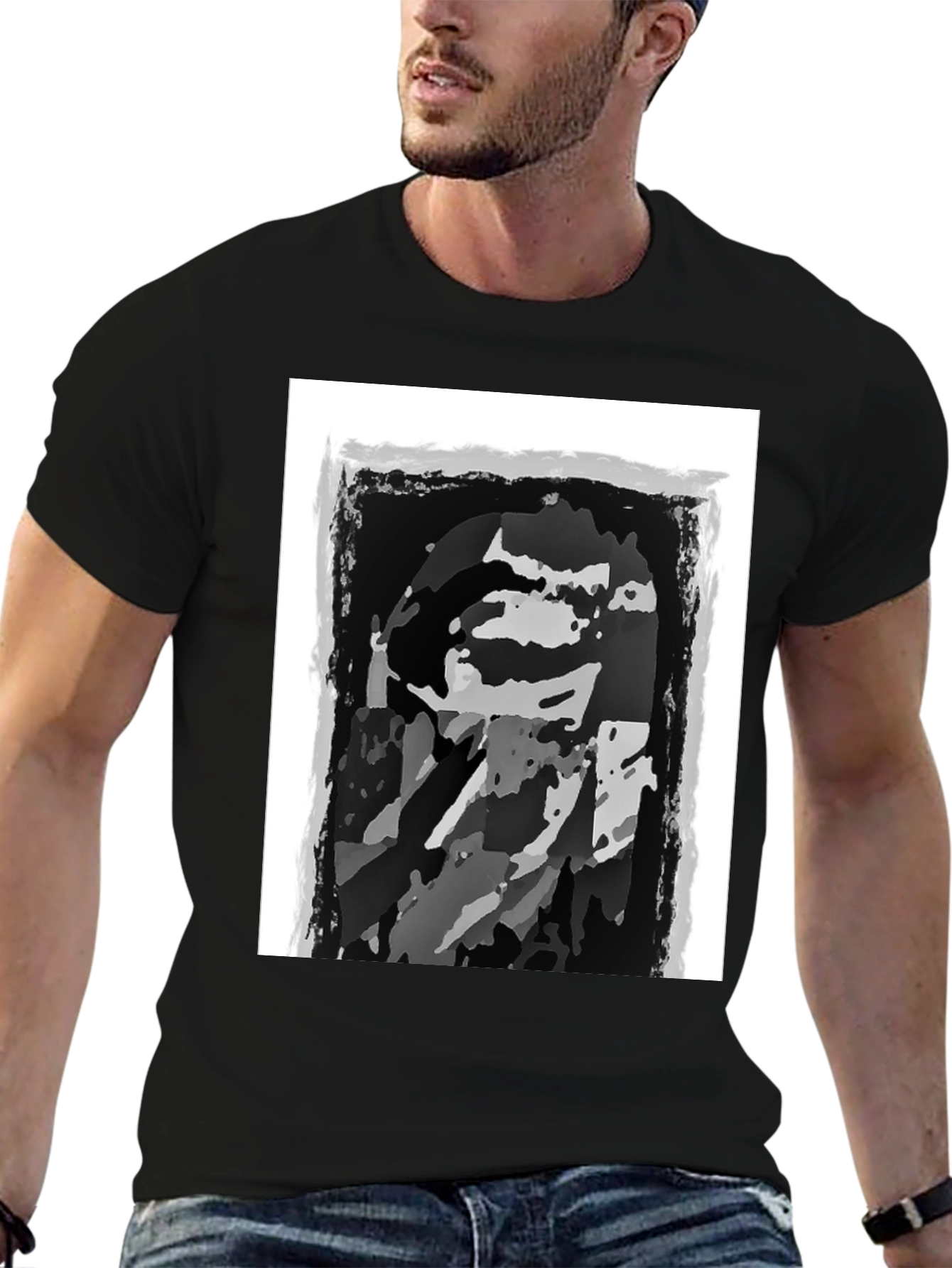 Monochrome Graphic Print Tee