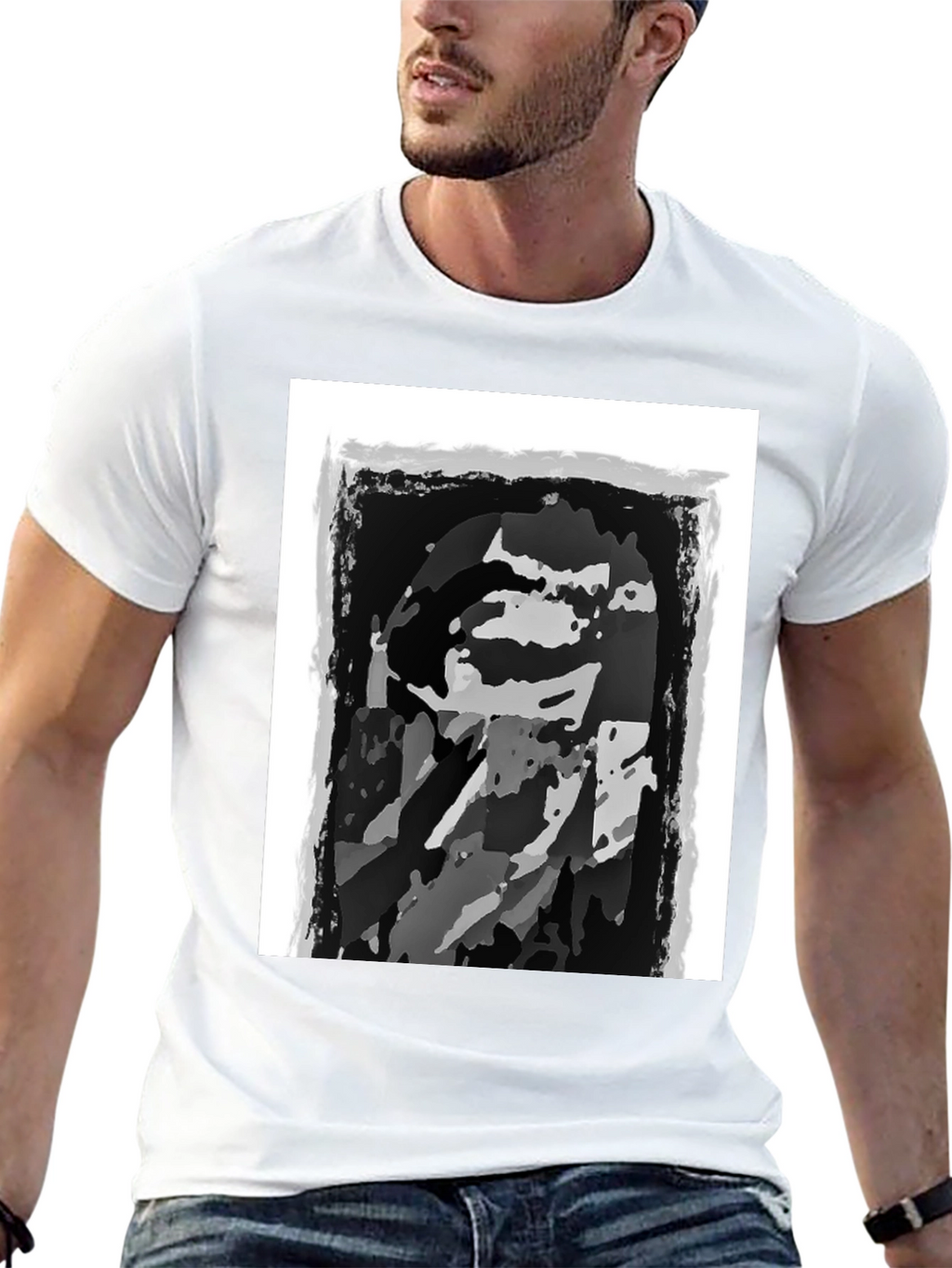 Monochrome Graphic Print Tee
