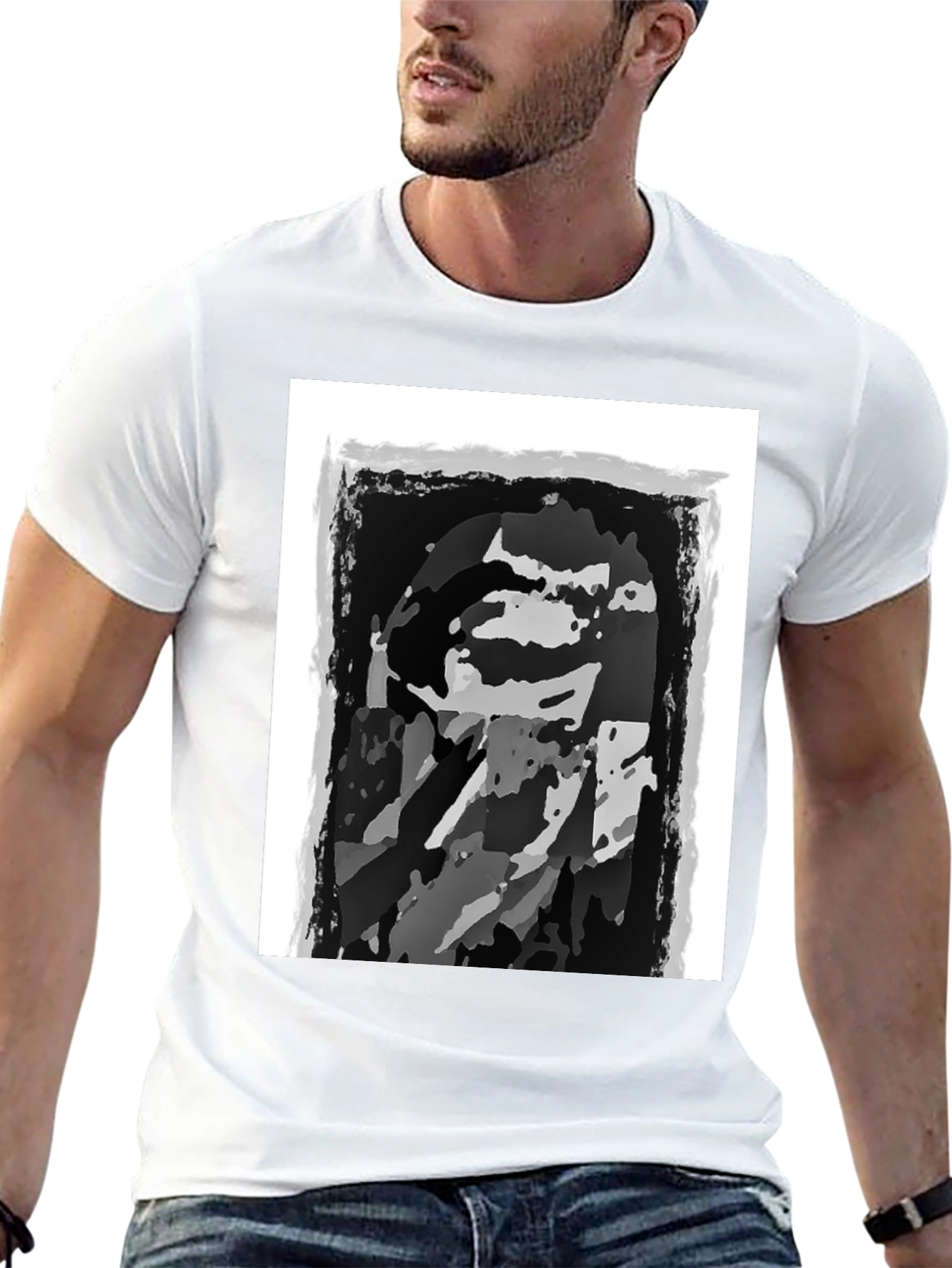 Monochrome Graphic Print Tee