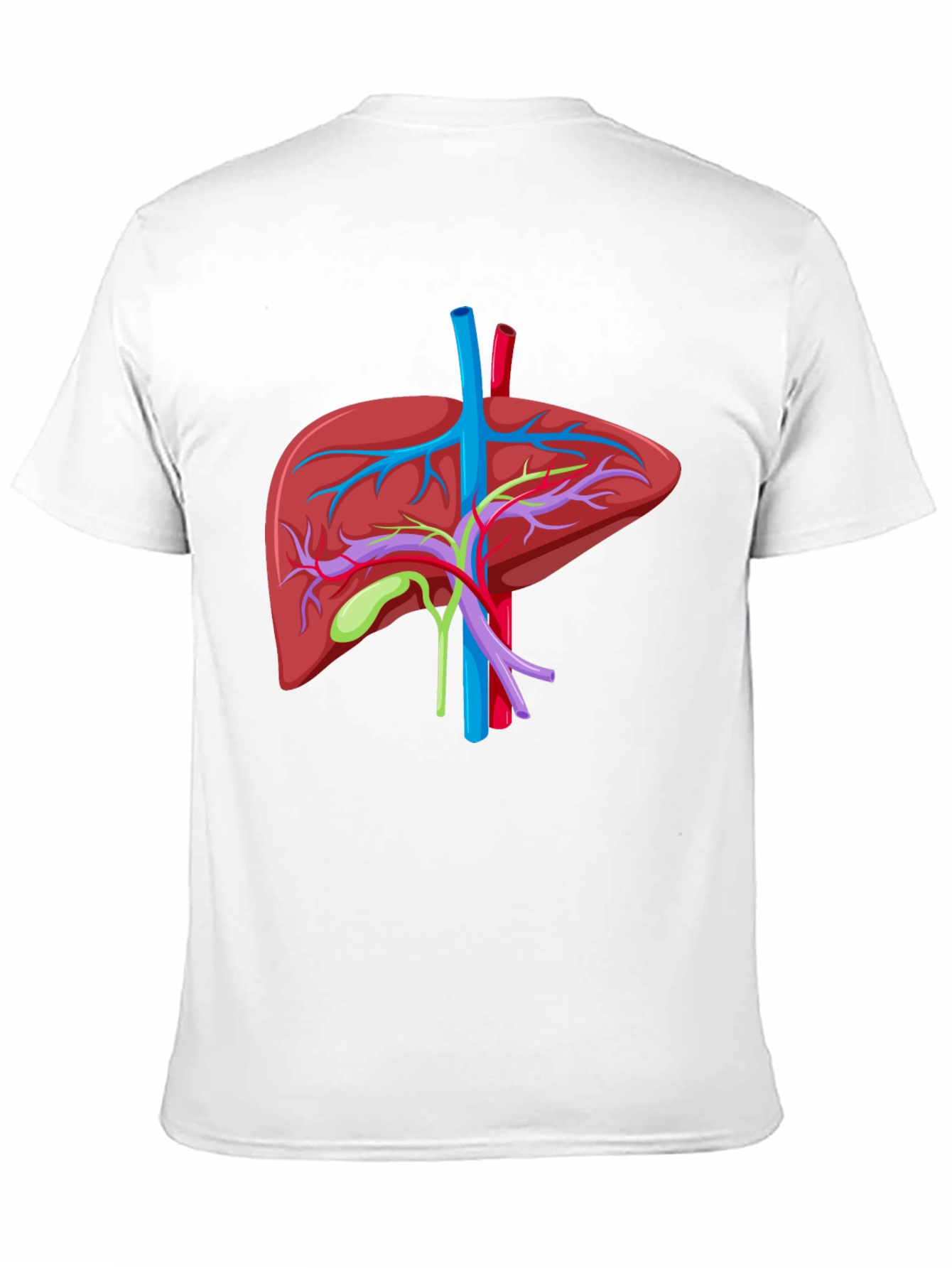 Anatomical Liver Graphic T-Shirt - Black Cotton Tee