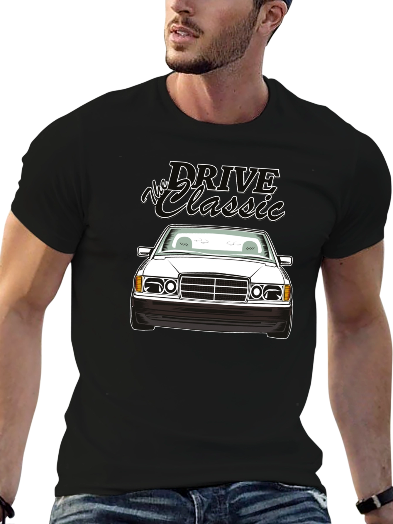 Classic Car T-Shirt - Drive the Classic Black Tee