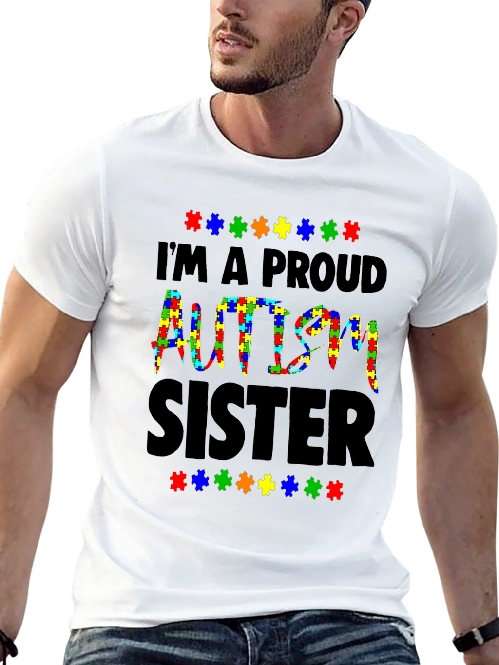 Proud Autism Sister T-Shirt Awareness Tee