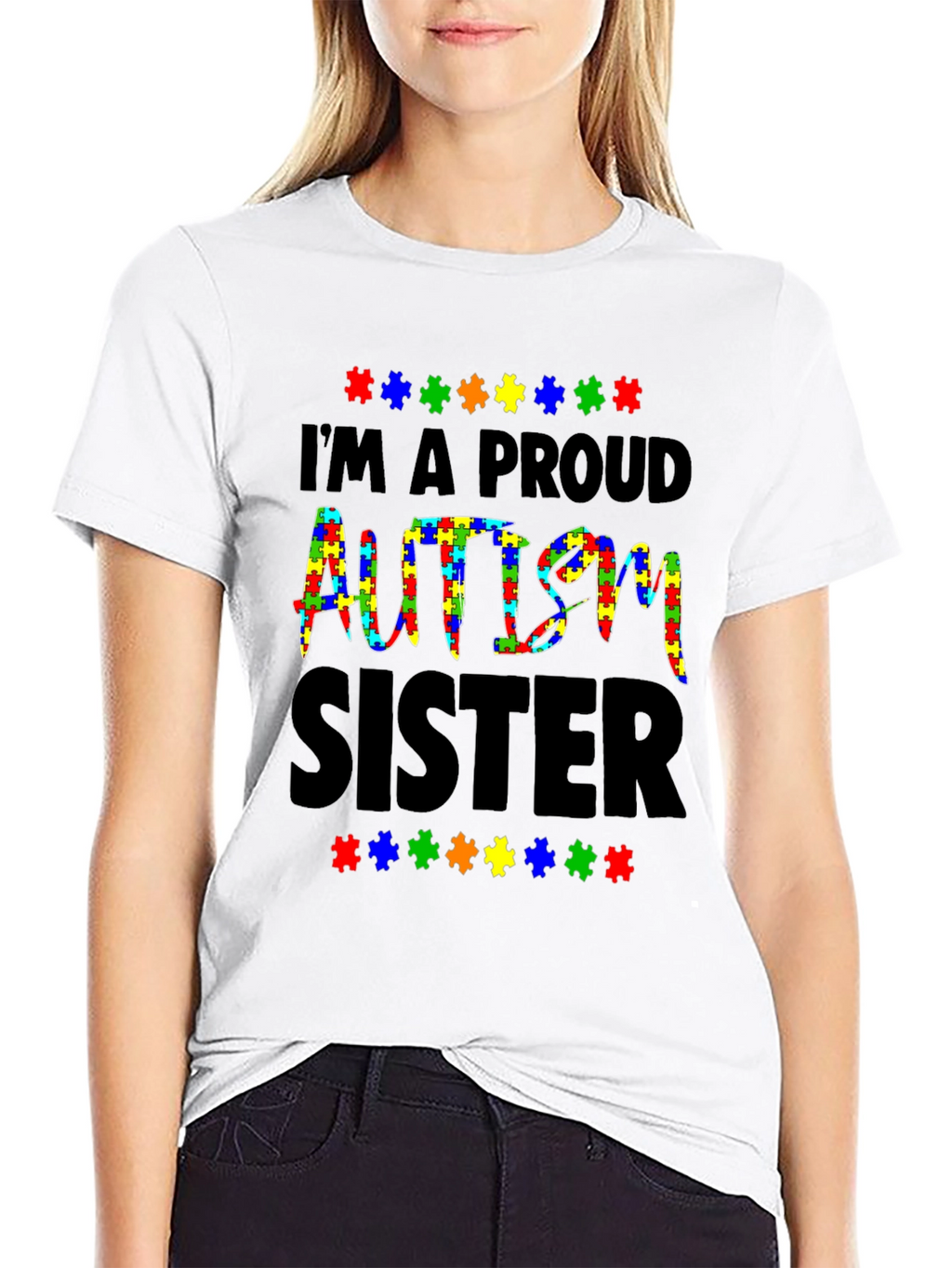 Proud Autism Sister T-Shirt Awareness Tee