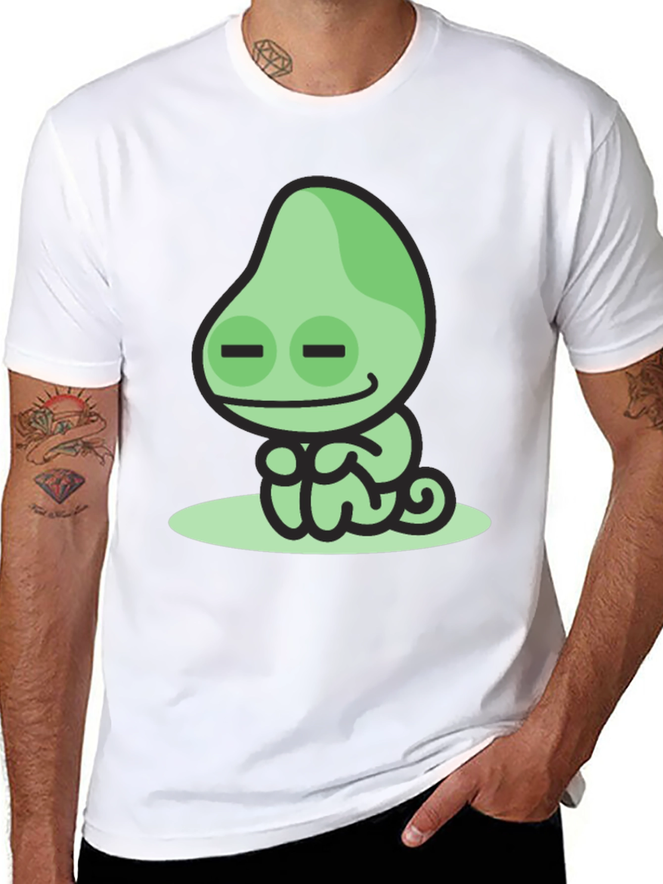 Cool Chameleon Graphic Tee - Soft Cotton Blend