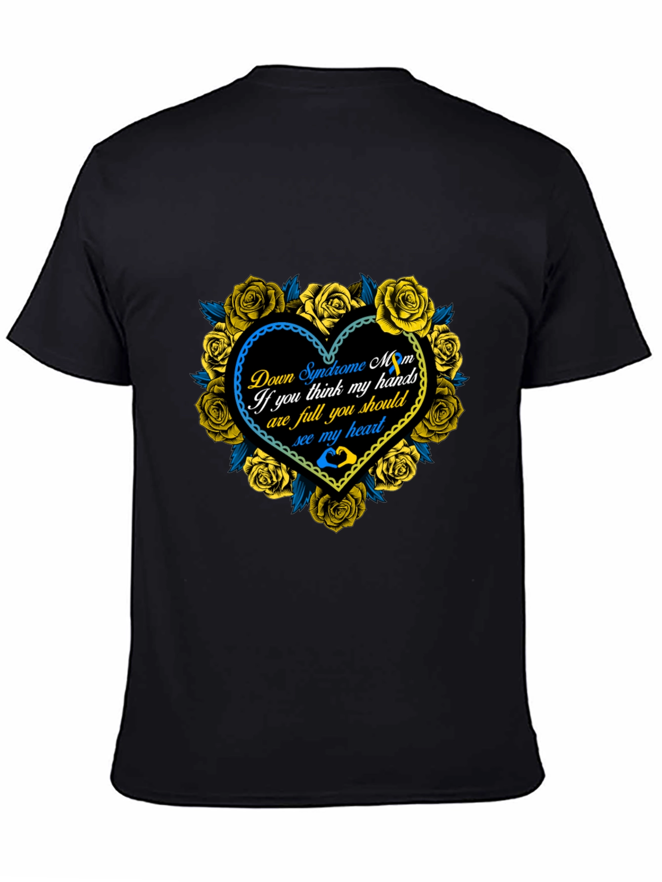 Down Syndrome Mom Heart Roses T-Shirt