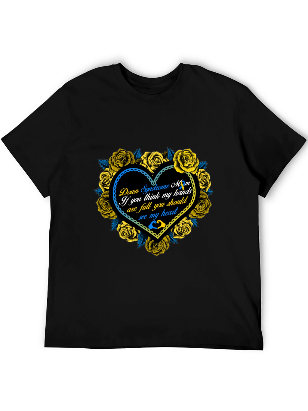 Down Syndrome Mom Heart Roses T-Shirt