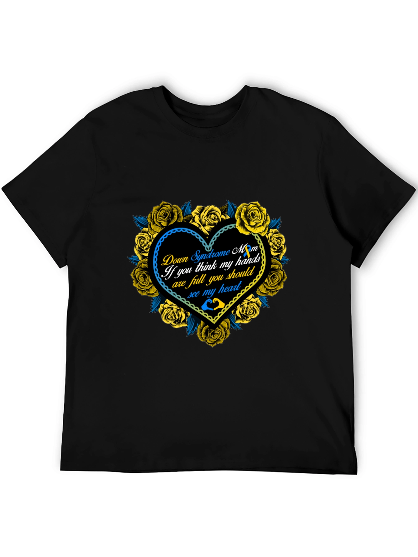 Down Syndrome Mom Heart Roses T-Shirt