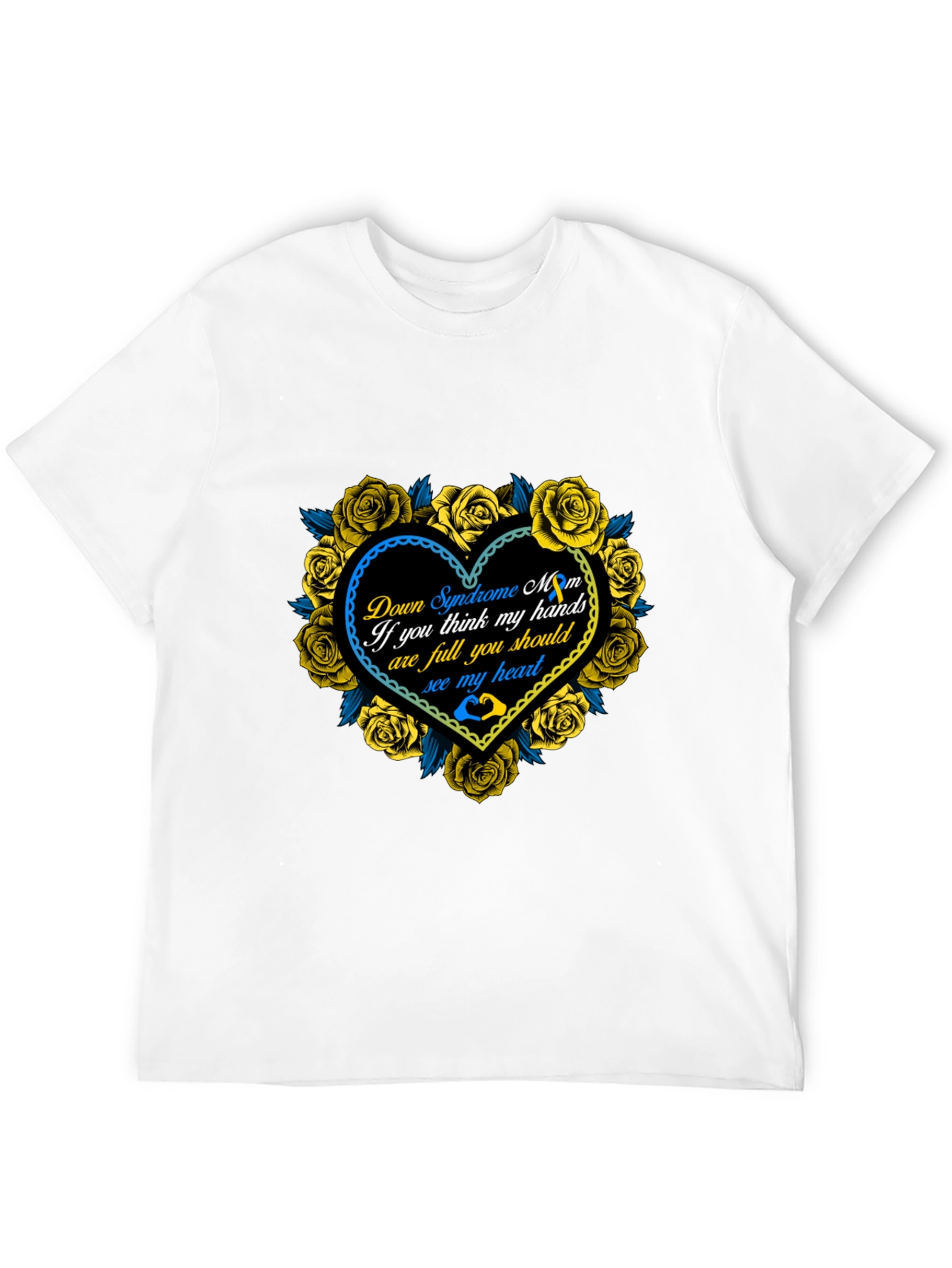 Down Syndrome Mom Heart Roses T-Shirt