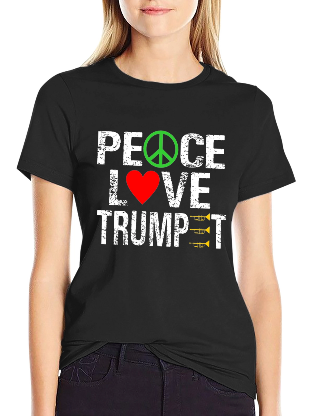 Peace Love Trumpet Graphic Tee