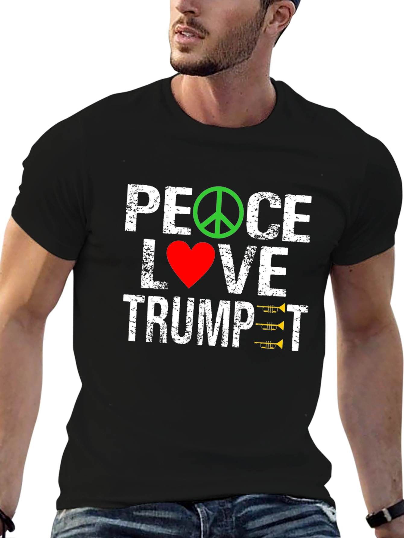 Peace Love Trumpet Graphic Tee