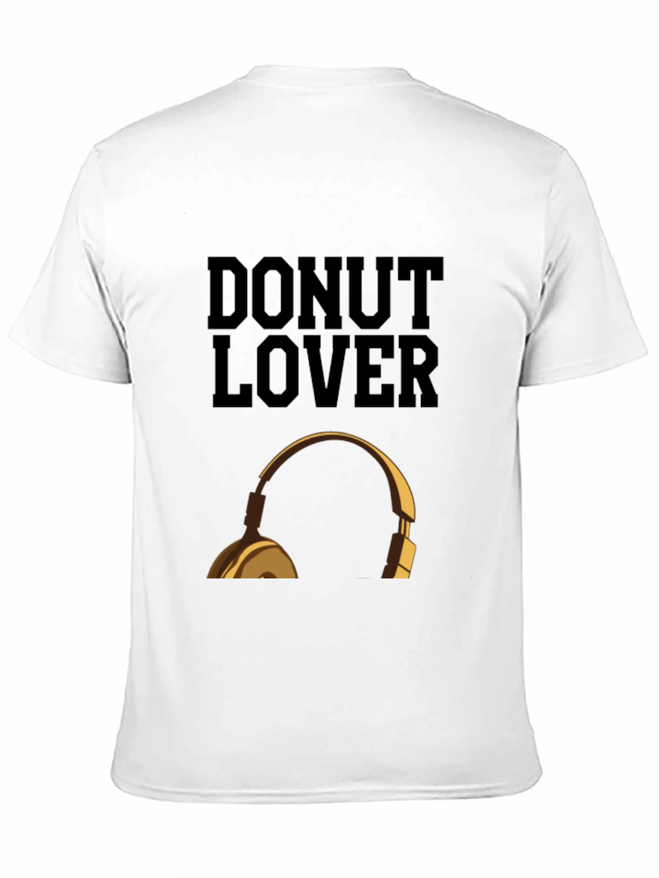 Donut Lover Headphones Graphic T-Shirt