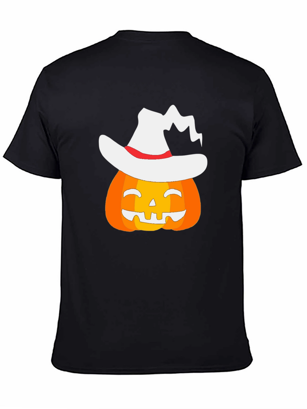 Halloween Pumpkin Witch Hat Graphic T-Shirt