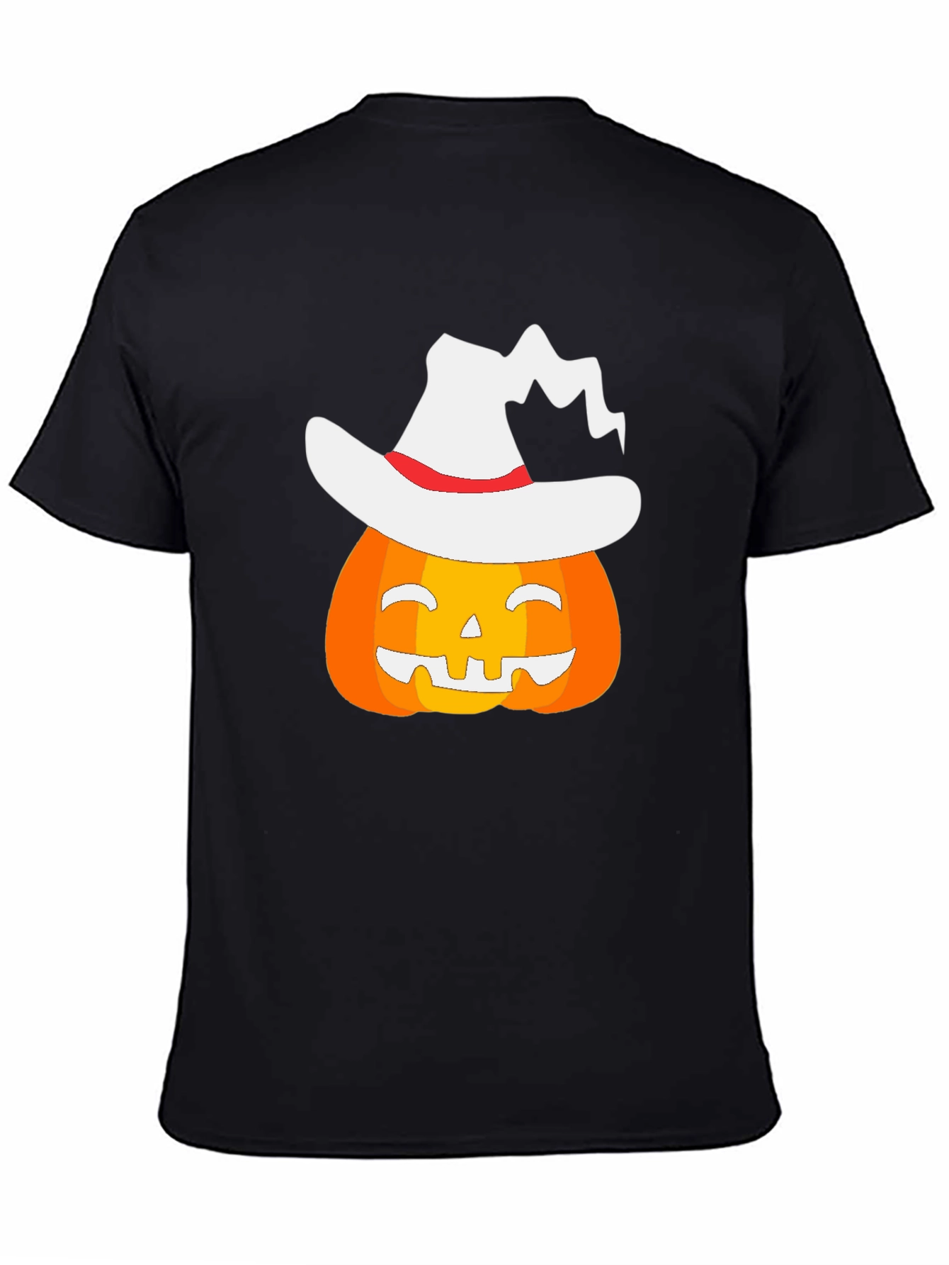 Halloween Pumpkin Witch Hat Graphic T-Shirt