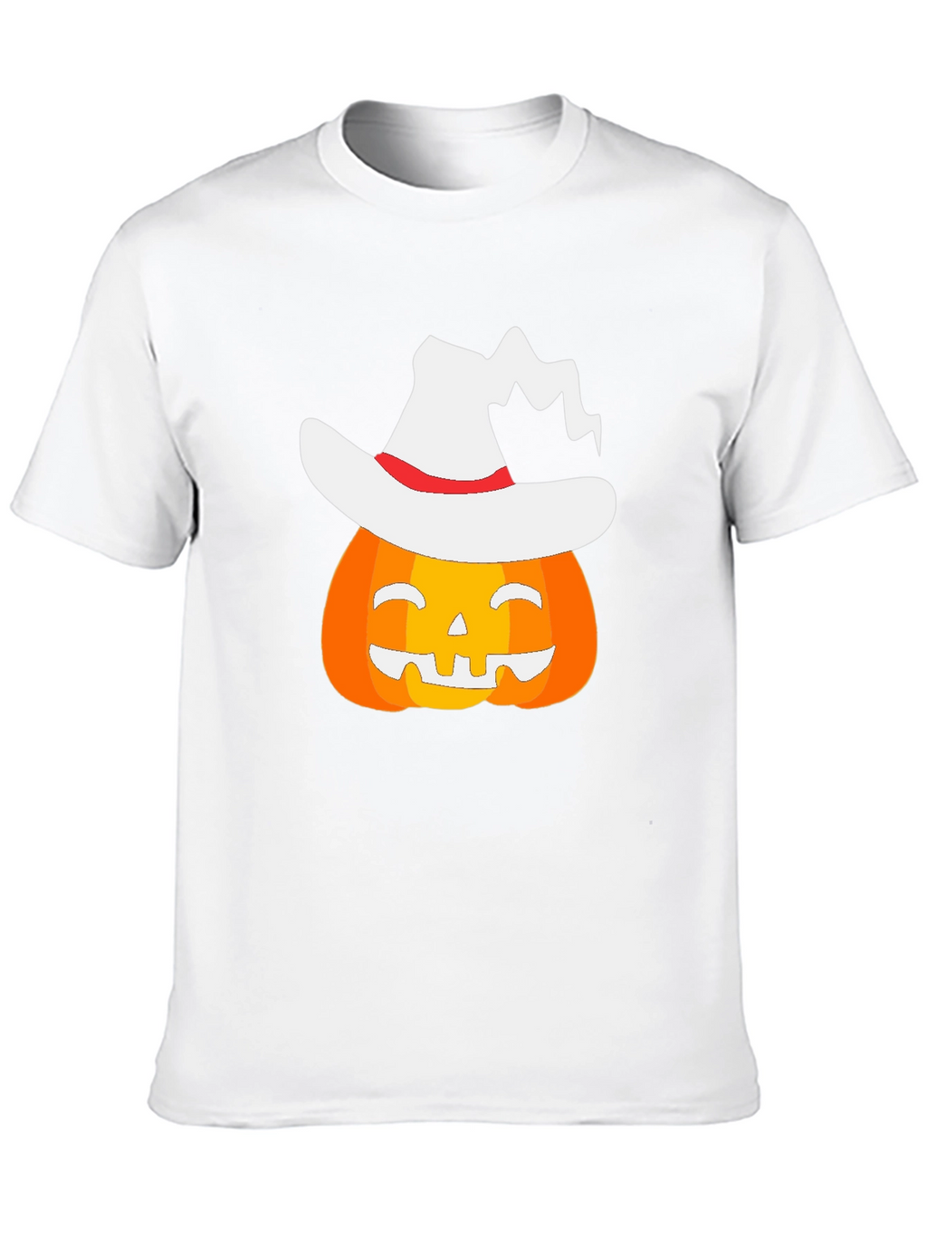 Halloween Pumpkin Witch Hat Graphic T-Shirt