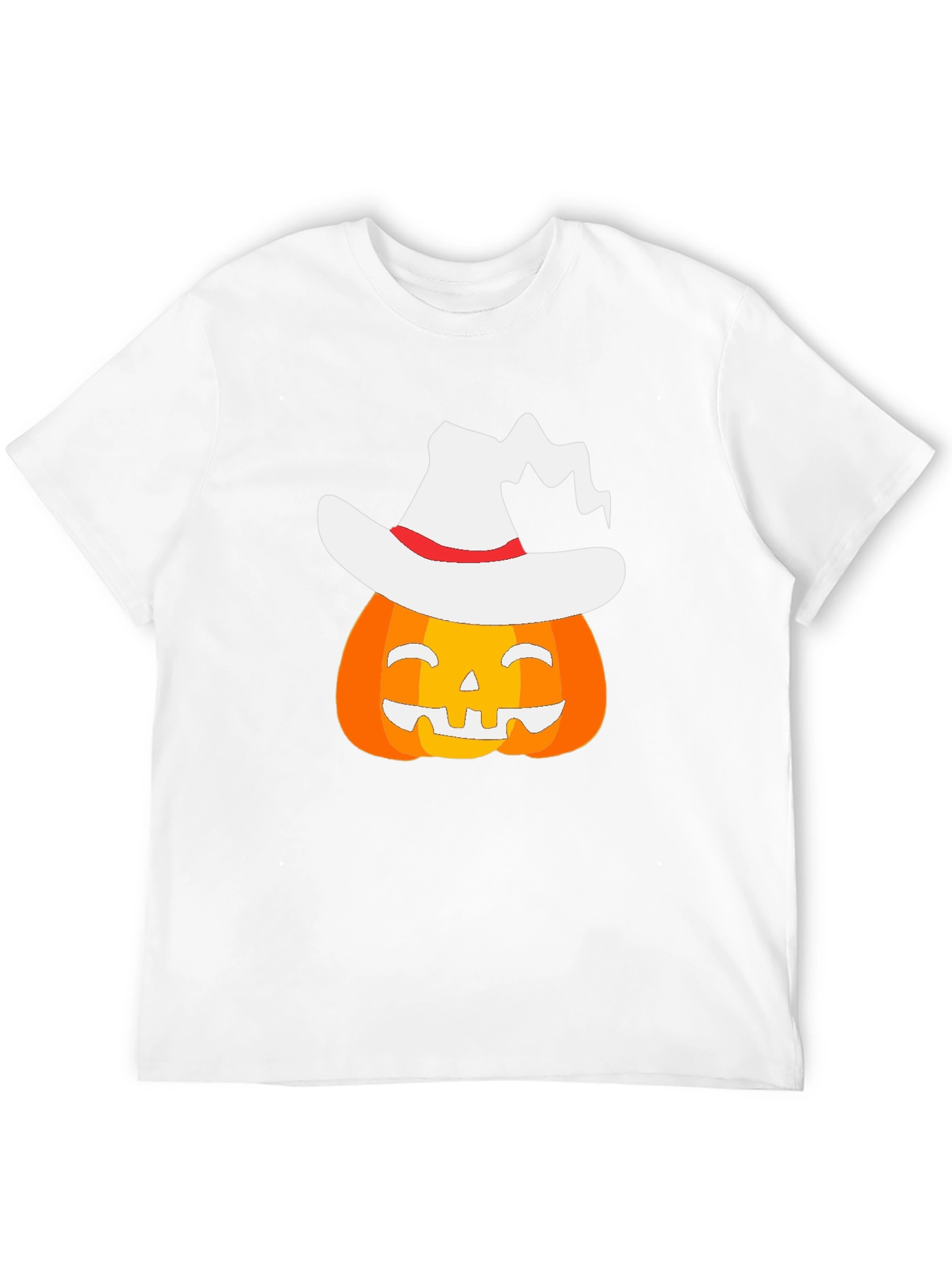 Halloween Pumpkin Witch Hat Graphic T-Shirt