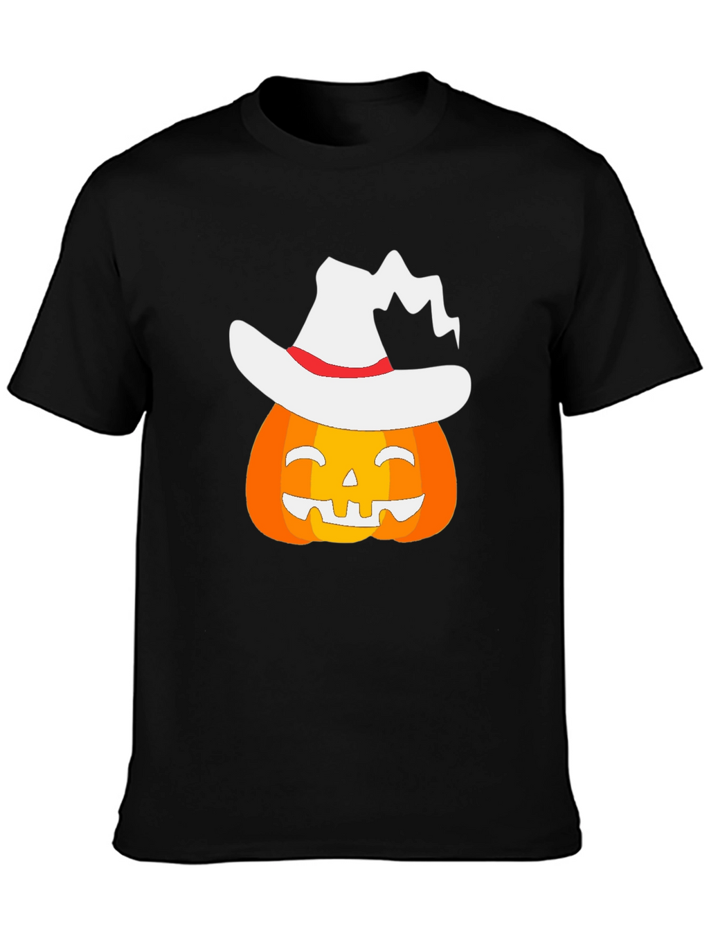 Halloween Pumpkin Witch Hat Graphic T-Shirt