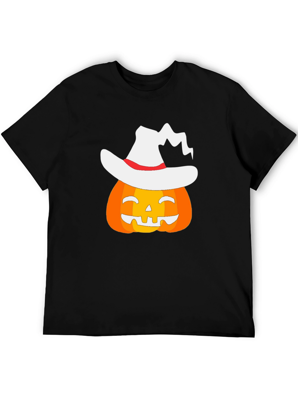 Halloween Pumpkin Witch Hat Graphic T-Shirt