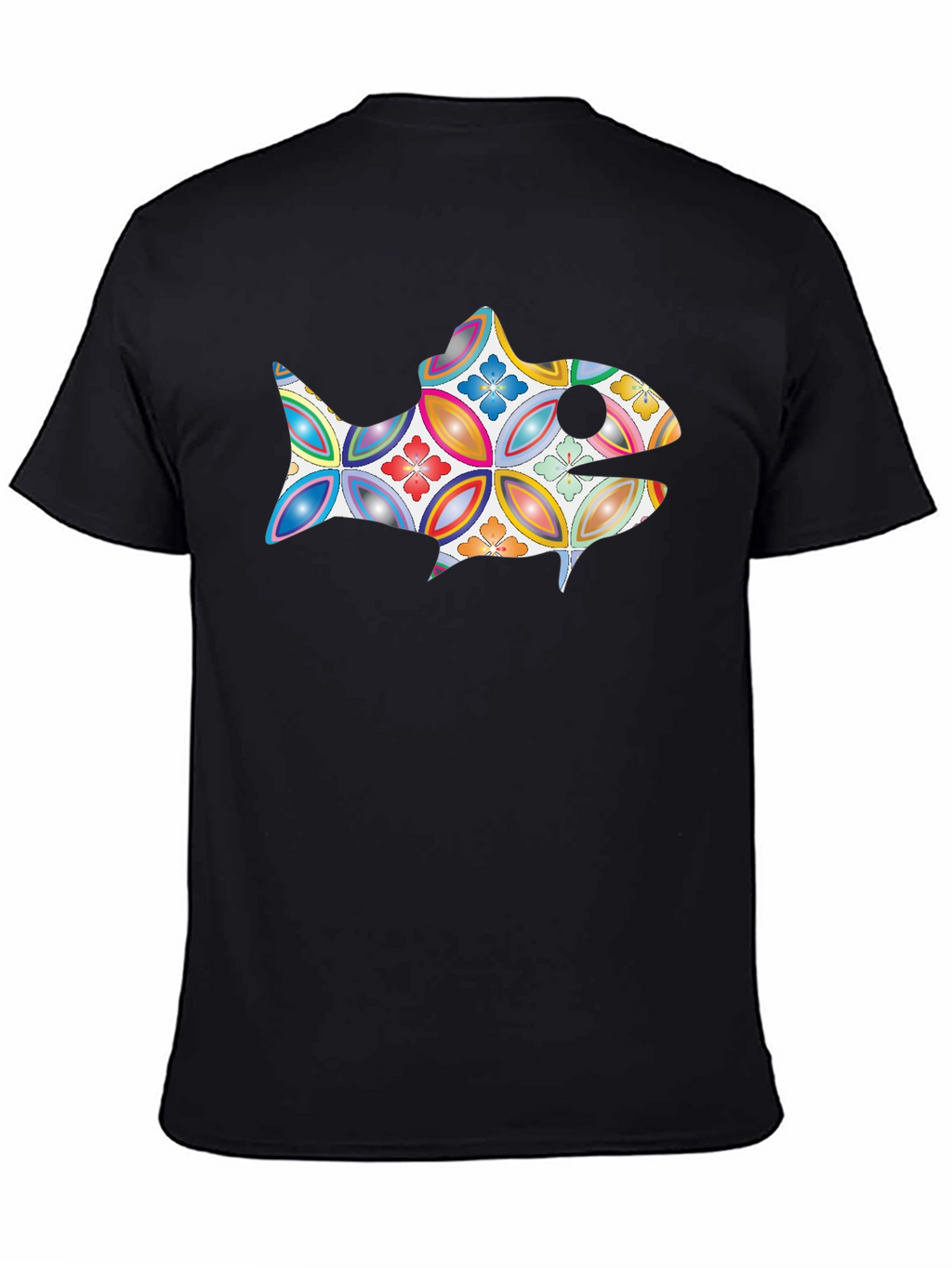 Funky Fish Graphic Black T-Shirt