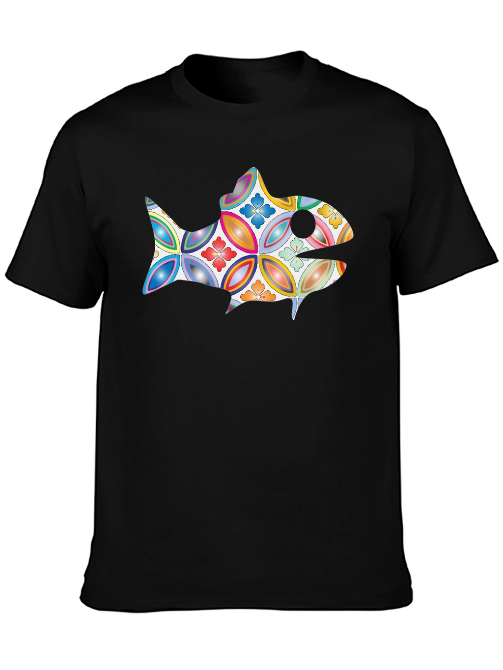 Funky Fish Graphic Black T-Shirt