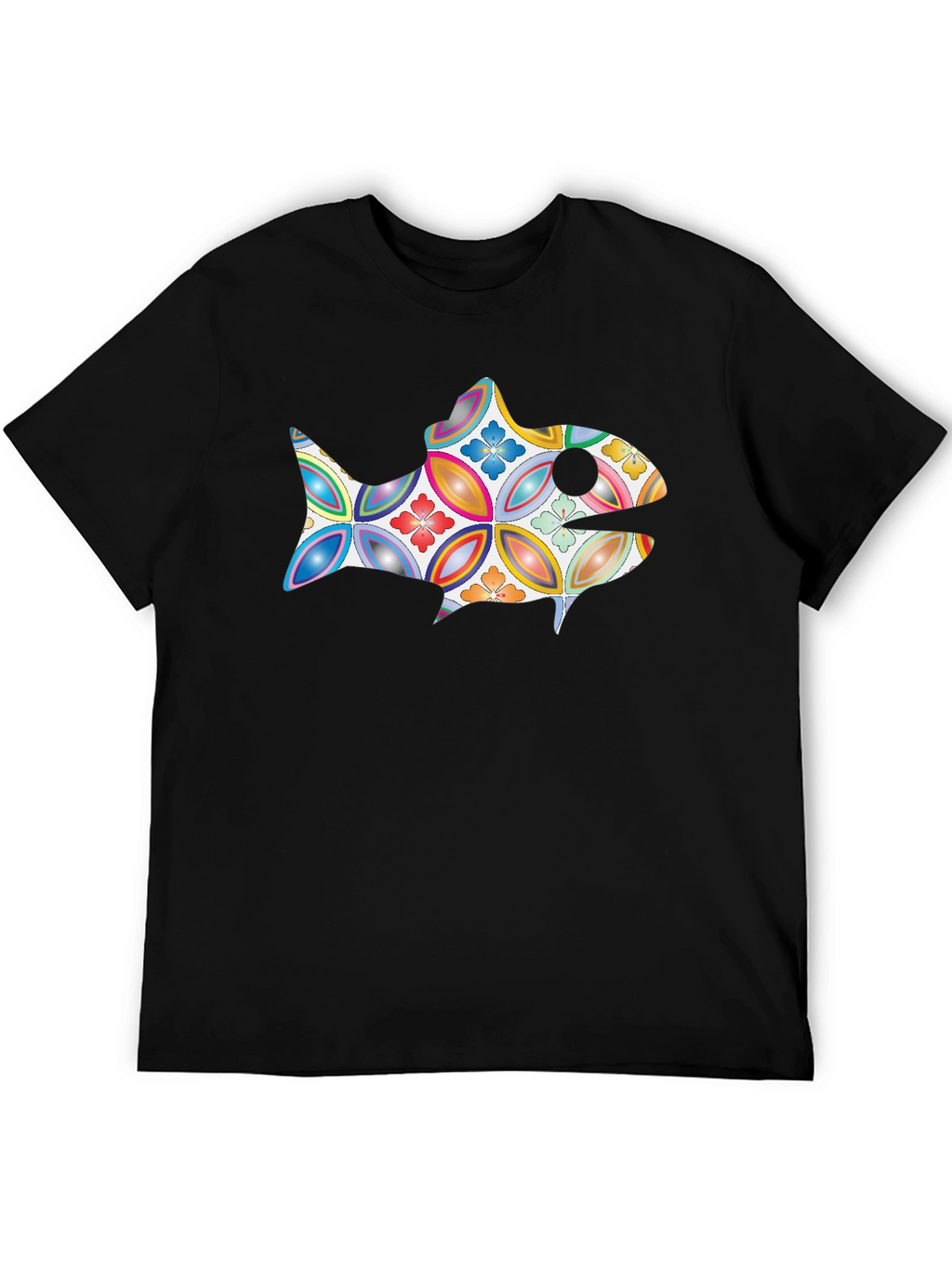 Funky Fish Graphic Black T-Shirt