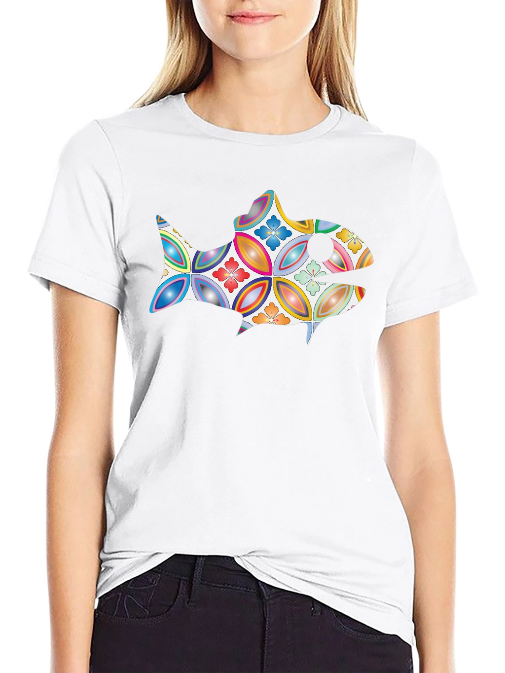 Funky Fish Graphic Black T-Shirt