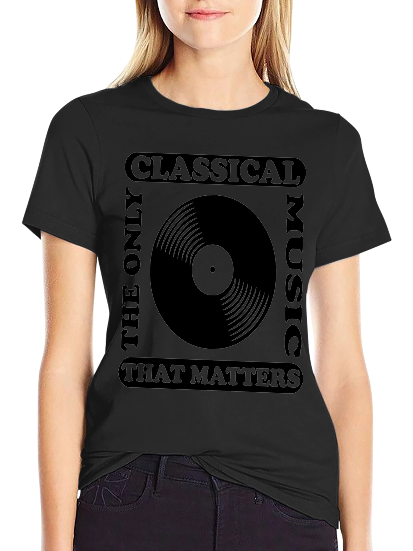 Classical Music Vinyl Record T-Shirt - The Only Music That Matters
