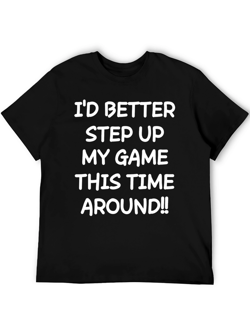 Step Up My Game Black Graphic Tee