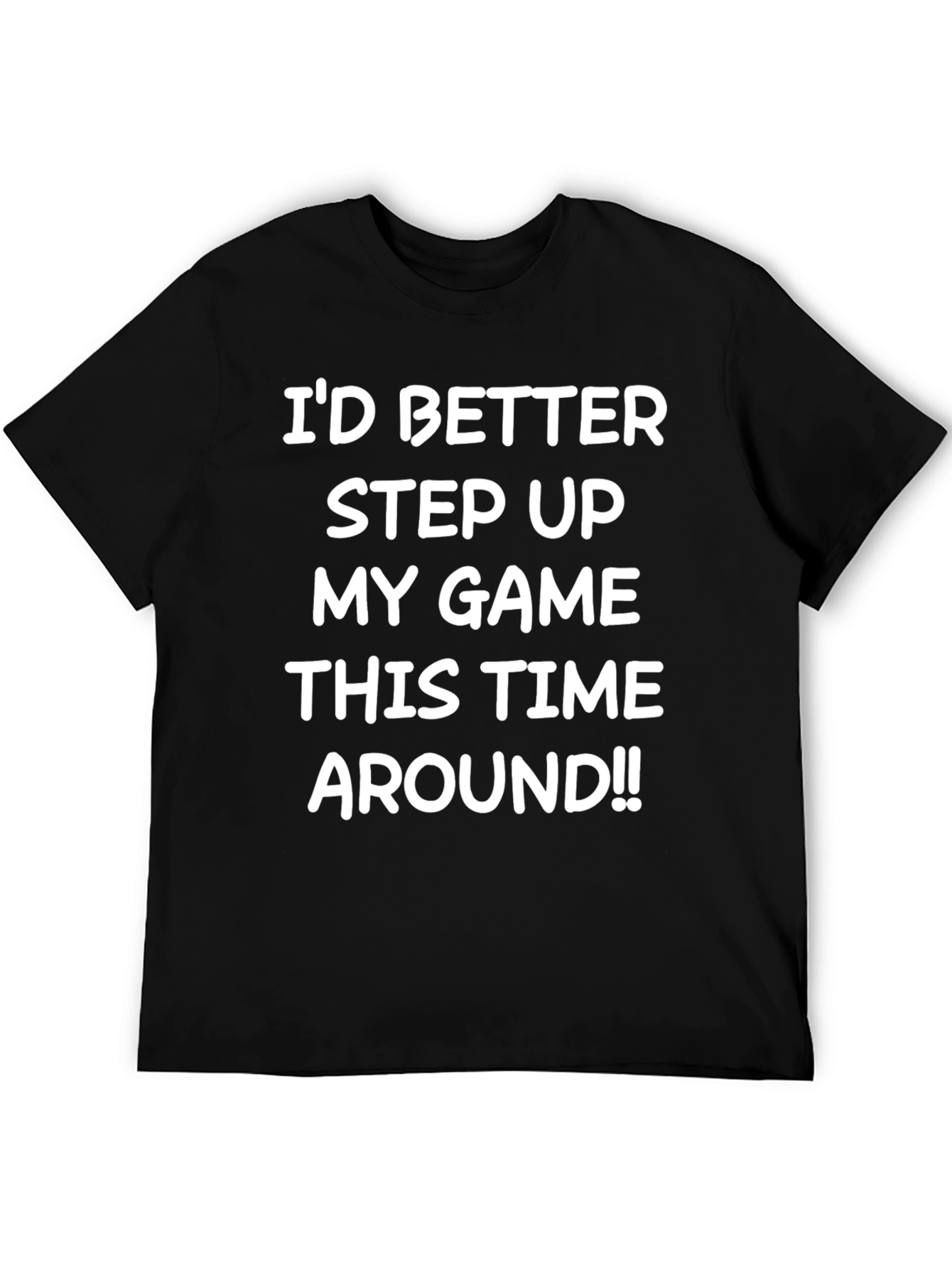 Step Up My Game Black Graphic Tee