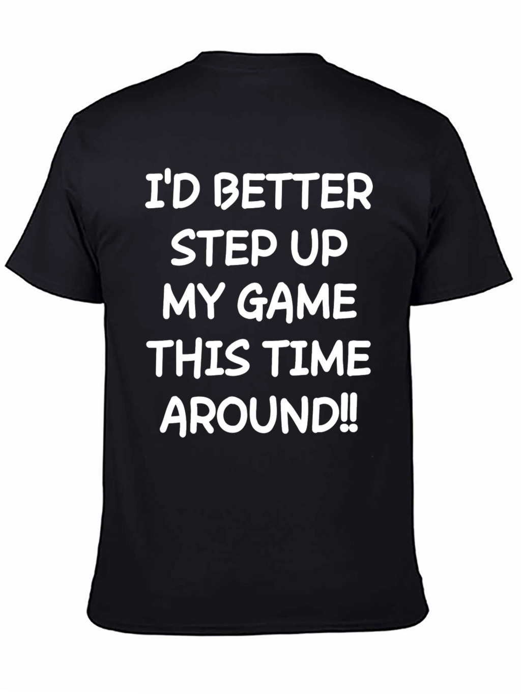 Step Up My Game Black Graphic Tee