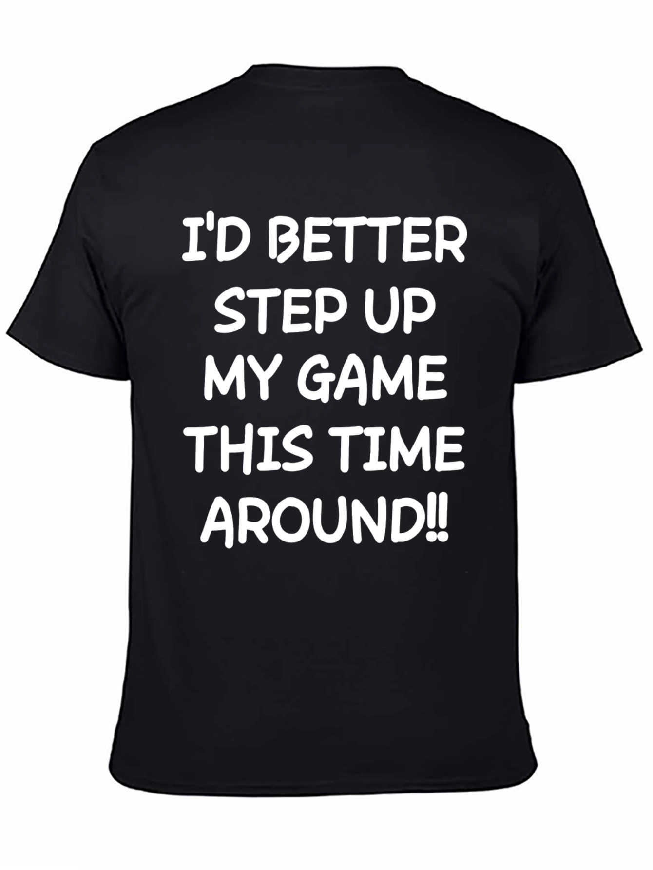 Step Up My Game Black Graphic Tee