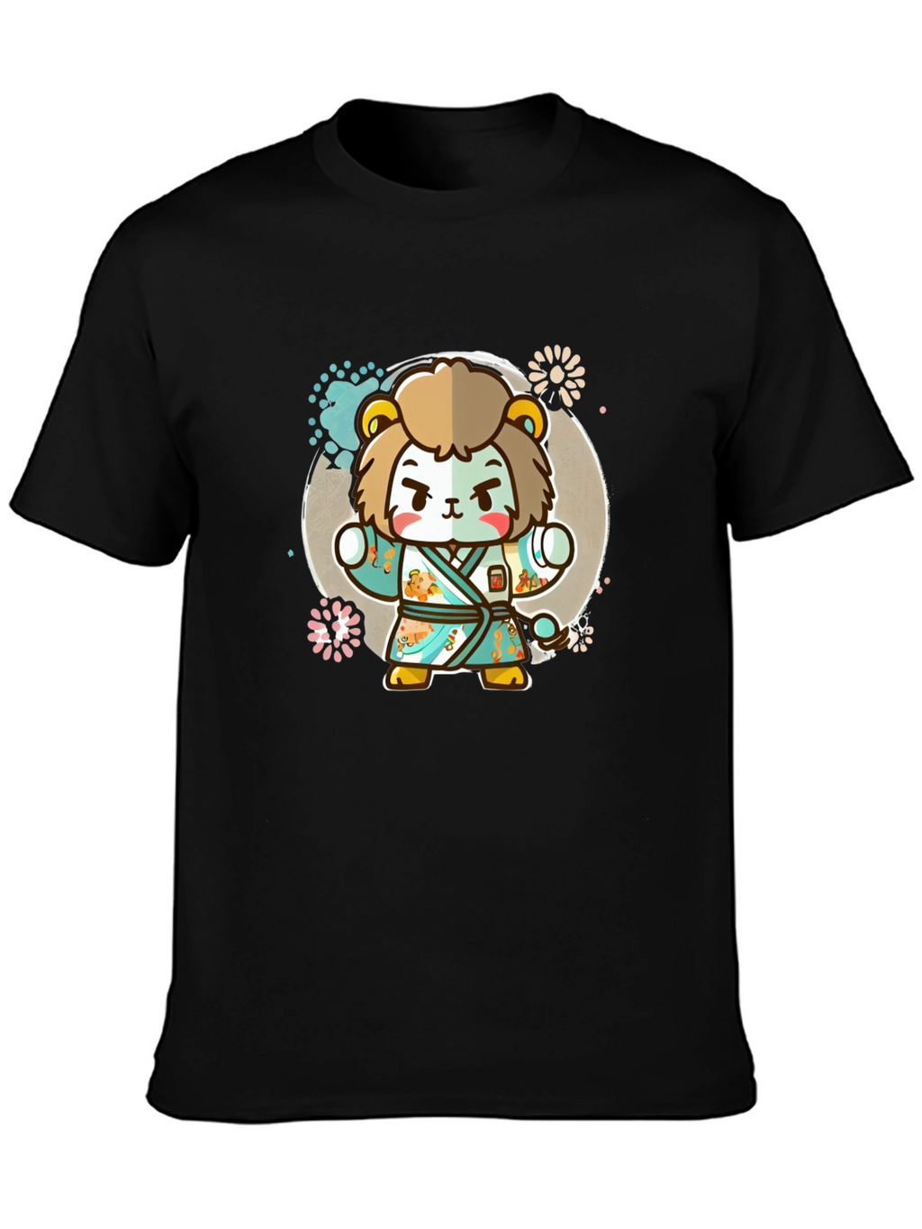 Cartoon Lion Karate Kid Graphic Tee