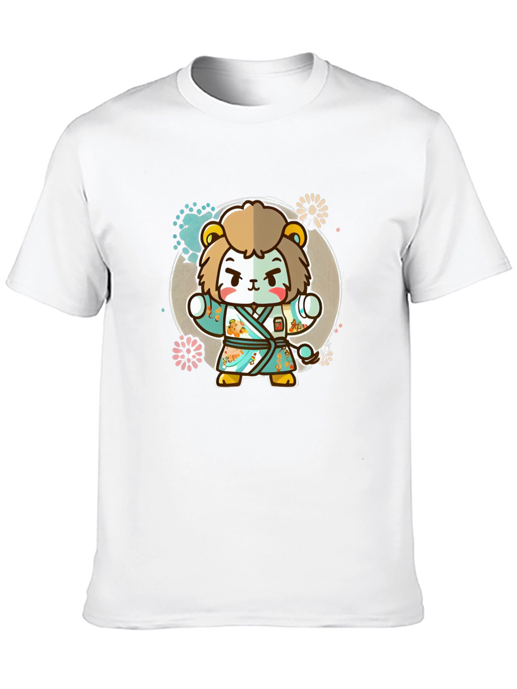 Cartoon Lion Karate Kid Graphic Tee