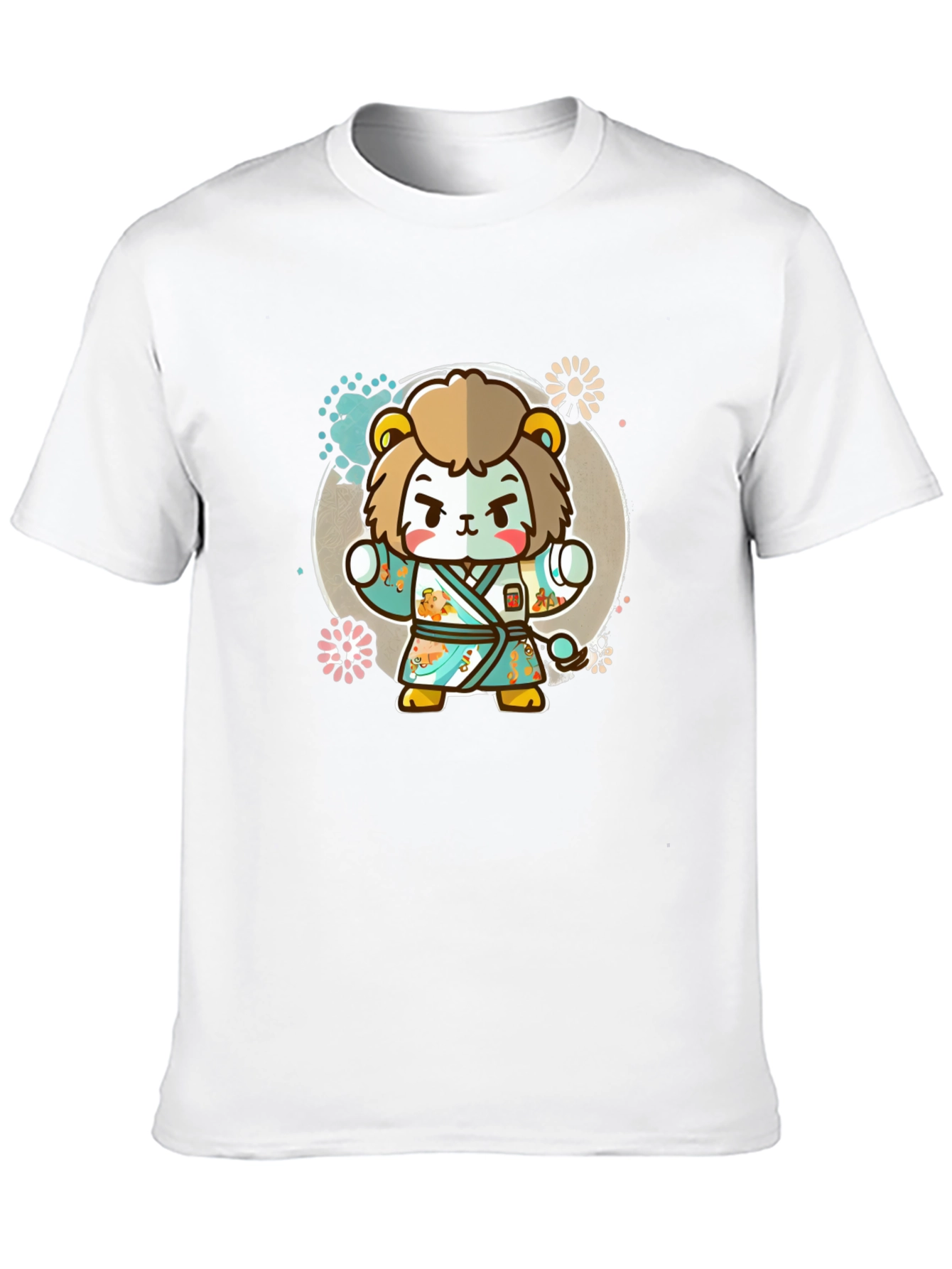 Cartoon Lion Karate Kid Graphic Tee
