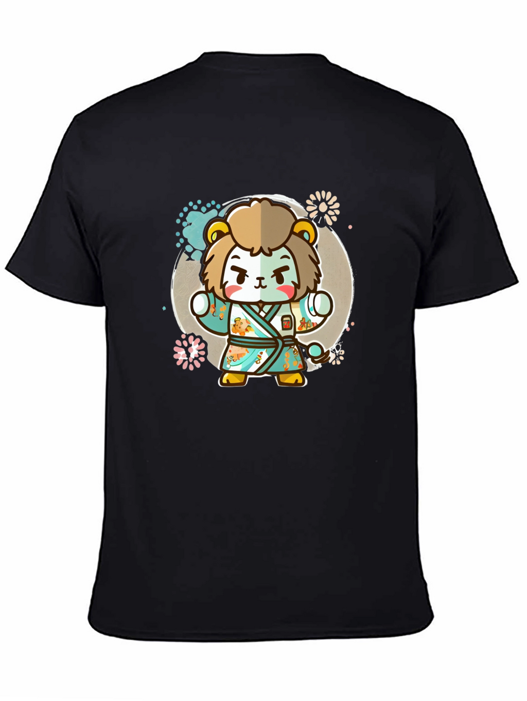 Cartoon Lion Karate Kid Graphic Tee