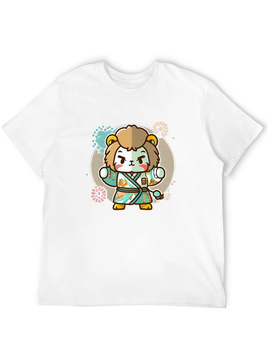 Cartoon Lion Karate Kid Graphic Tee