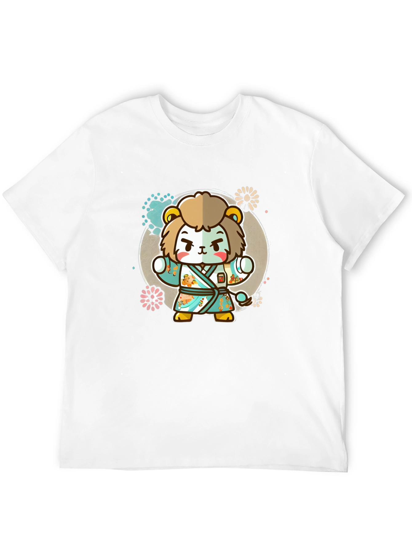 Cartoon Lion Karate Kid Graphic Tee