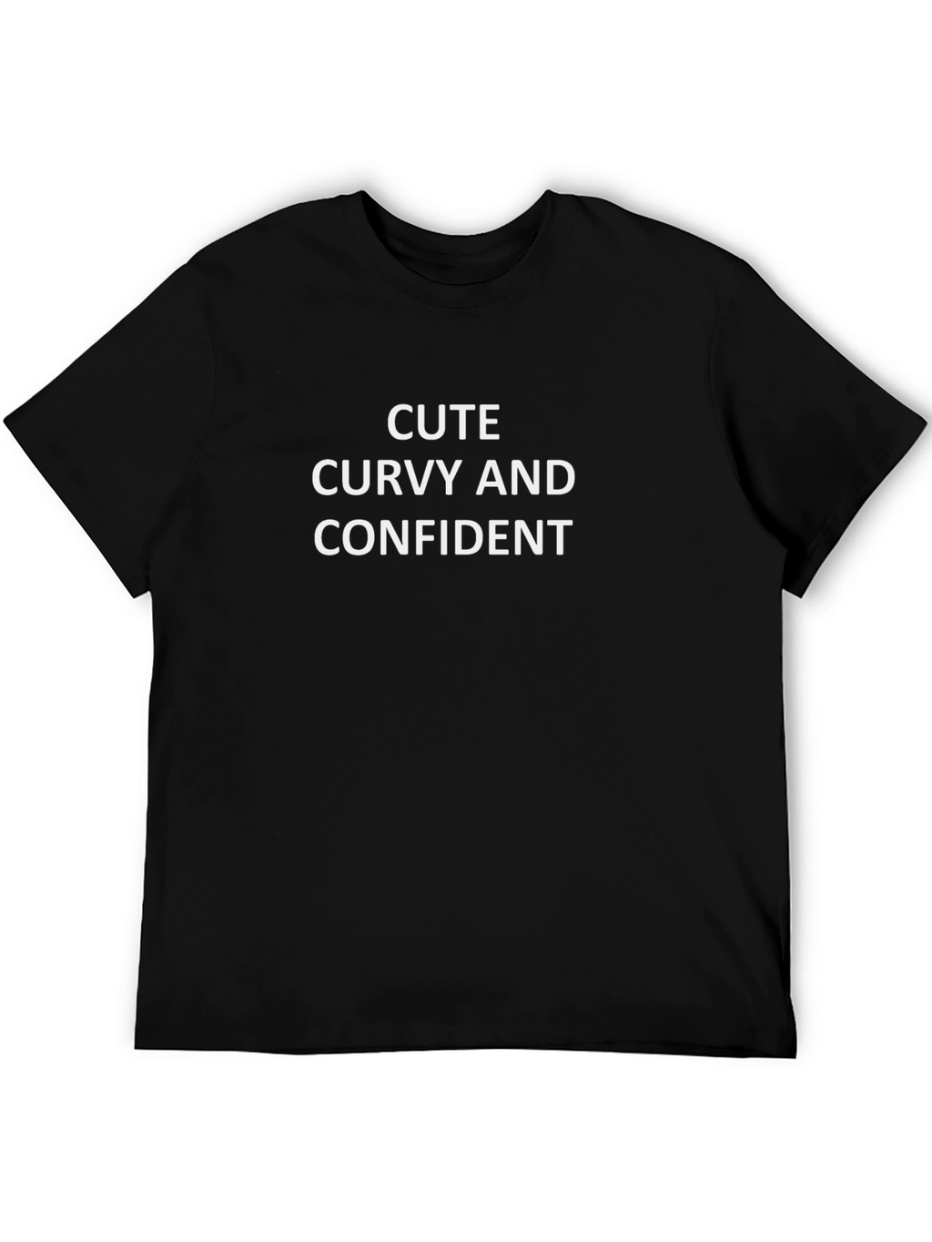 Cute Curvy and Confident Black T-Shirt